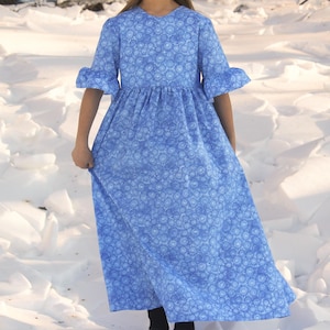 blue amish dress Tina's Tie dye Dress – AndyLiz