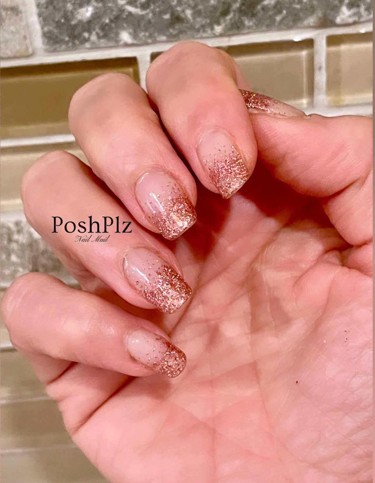 French ombre nails with glitter - 37 manicure ideas not just for Christmas