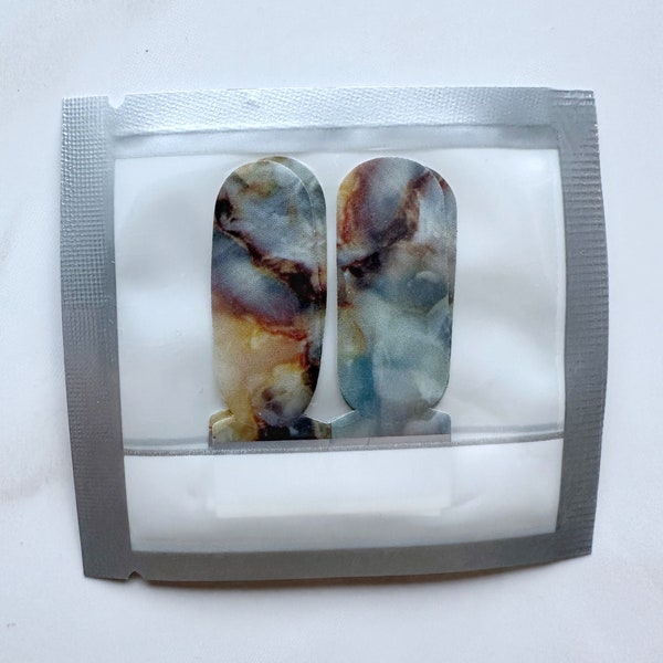 Marbled Horizon Accent Nail Wraps (4 Strips only) At home Nails | Nail Decals | Nail Strips | Nail Polish | Nail Sticker