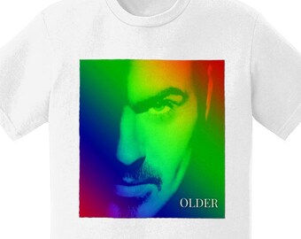George Michael / Wham! "Older" - Rainbow Effect - Unisex Gildan Ultra Cotton™ Premium T-Shirt