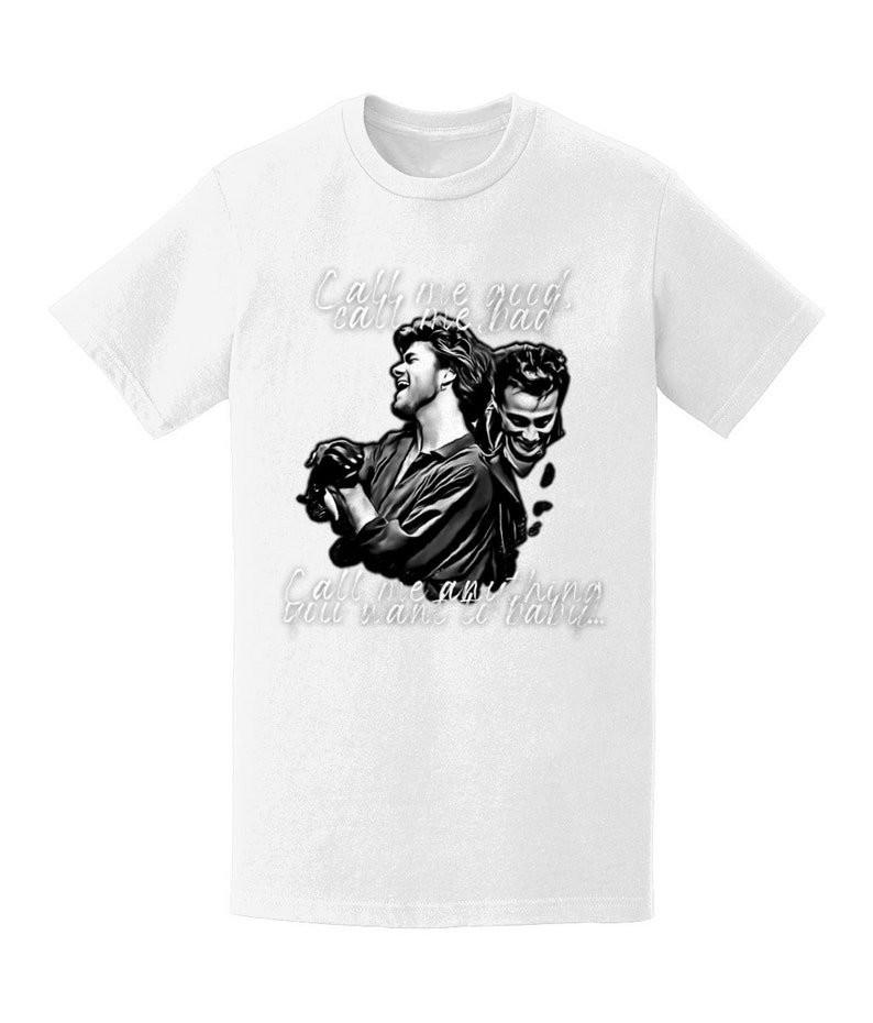 George Michael / Wham LIMITED EDITION Only 10 of EACH Size & Colour I'm Your Man Unisex Premium 100% Cotton Tshirt White