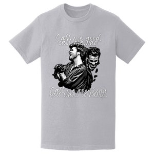 George Michael / Wham LIMITED EDITION Only 10 of EACH Size & Colour I'm Your Man Unisex Premium 100% Cotton Tshirt Sport Grey (Gildan)