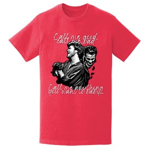 George Michael / Wham LIMITED EDITION Only 10 of EACH Size & Colour I'm Your Man Unisex Premium 100% Cotton Tshirt Red