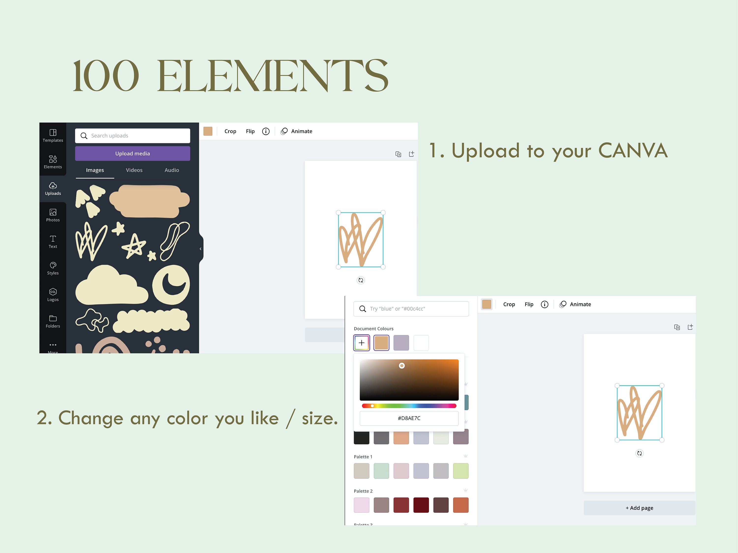 100 Canva Elements Shapes Graphic Canva Shapes Elements - Etsy