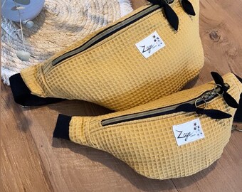 Fanny Pack L - Yellow honeycomb