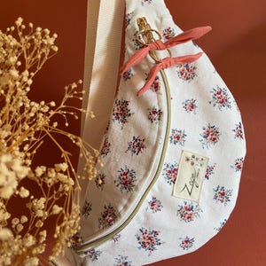 Sac Banane Femme  -  Velours milleraie fleuri - Velvet Fanny Pack, Bum bag, Gürteltasche, belt bag