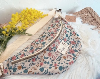 Sac Banane - Toile de coton fleurie