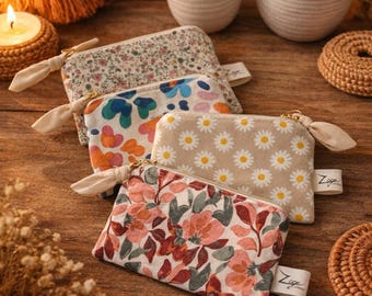 Porte-monnaie personnalisable |  Tissu à choisir | Porte-monnaie assorti | Customizable wallet