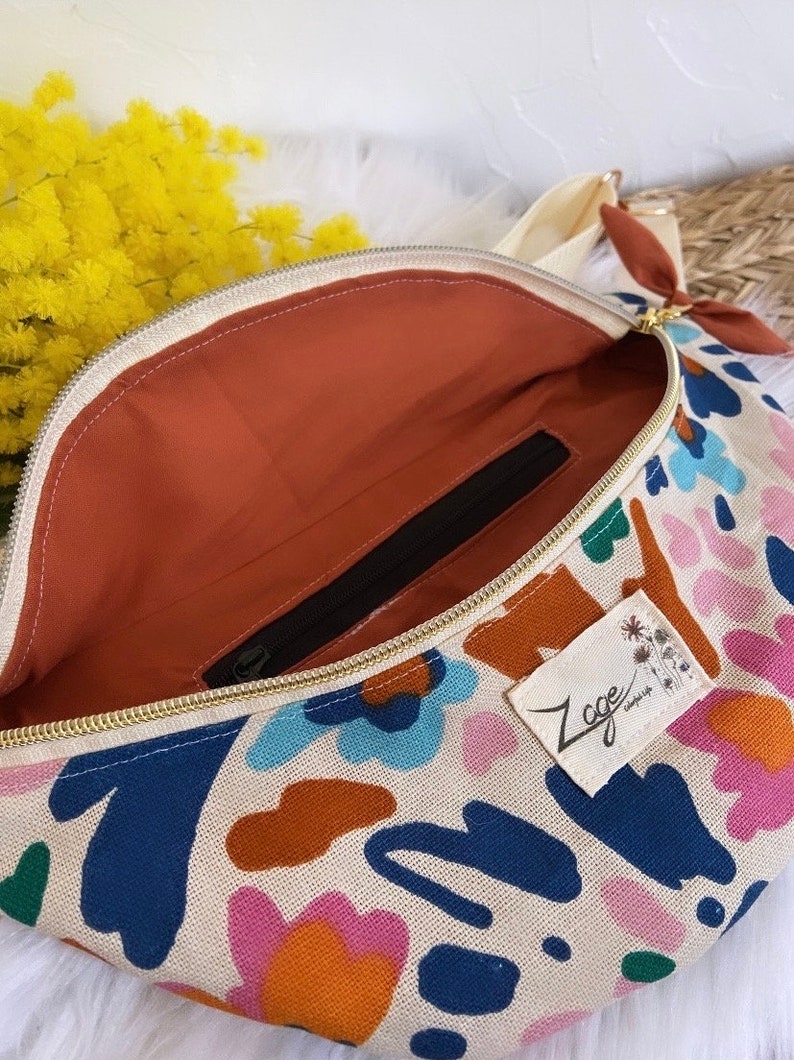 Sac Banane Toile de coton fleurie zdjęcie 5