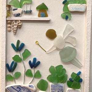 Indoor Garden Sea Glass art Sea pebble art