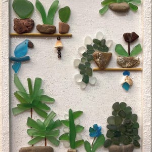 Indoor Garden Sea Glass art Sea pebble art