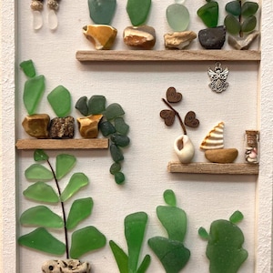Indoor Garden Sea Glass art Sea pebble art