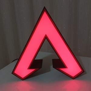 Apex Legends Led Lamb, Apex desk lamb, 3d printed Apex Legend logo lamb, Apex Games Night Light