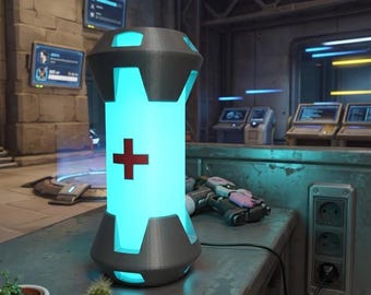 Overwatch Health Pack Lamp, RGB Gaming Night Light, Handmade