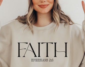 Faith Sweatshirt Bible Verse Religious Gifts Christian Clothing Christian Sweater Faith Shirt Christian Gift For Christian Shirt Bible Shirt