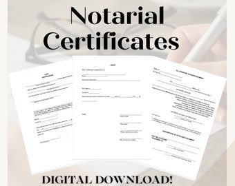 Notarial Certificates (Jurat, Acknowledgment, & Copy Certification) Notary Public | Loan Signing Agent | Real Estate | Lender | Affidavit |