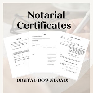 Notarial Certificates (Jurat, Acknowledgment, & Copy Certification) Notary Public | Loan Signing Agent | Real Estate | Lender | Affidavit |