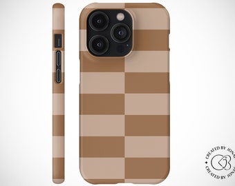 Retro Stripes Phone Case iPhone 15 Pro Case Brown Phone Case Aesthetic iPhone 15 Pro Max Case MagSafe Phone Case Brown iPhone 14 Pro Case