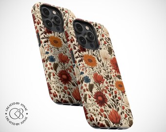 Vintage Wildflower iPhone Case iPhone 15 Pro Case MagSafe Botanical Phone Case Floral iPhone 15 Pro Max Case MagSafe Phone Case Flowers Case