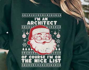 Architect Sweatshirt Christmas Gifts For Architect Ugly Christmas Sweater Party Ugly Christmas Sweater Women Ugly Christmas Sweatshirt Men