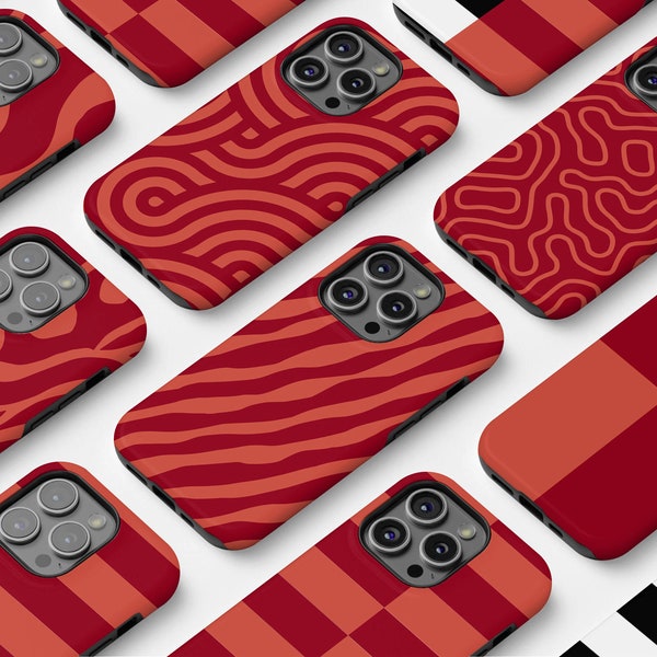 Red Aesthetic Phone Case iPhone 15 Case Pattern Phone Case iPhone 14 Pro Case iPhone 14 Pro Max Case MagSafe iPhone 14 Plus MagSafe Case Red