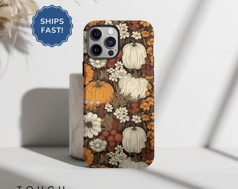 Autumn Fall Phone Case iPhone 17 Pro Case MagSafe Pumpkin Phone Case Autumn iPhone 17 Pro Max Case MagSafe Phone Case Fall Floral Phone Case