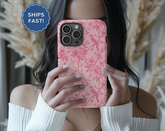 iPhone 17 Pro Case MagSafe Phone Case iPhone 17 Case Pink Toile De Jouy Phone Case Floral iPhone 17e Case iPhone 17 Pro Max Case MagSafe