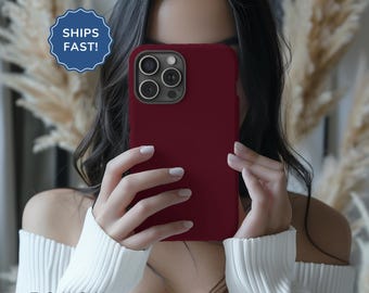 iPhone 17 Case MagSafe Phone Case iPhone 17 Pro Case Burgundy Phone Case Aesthetic Minimal MagSafe Case iPhone 17 Pro Max Case iPhone 16 Pro