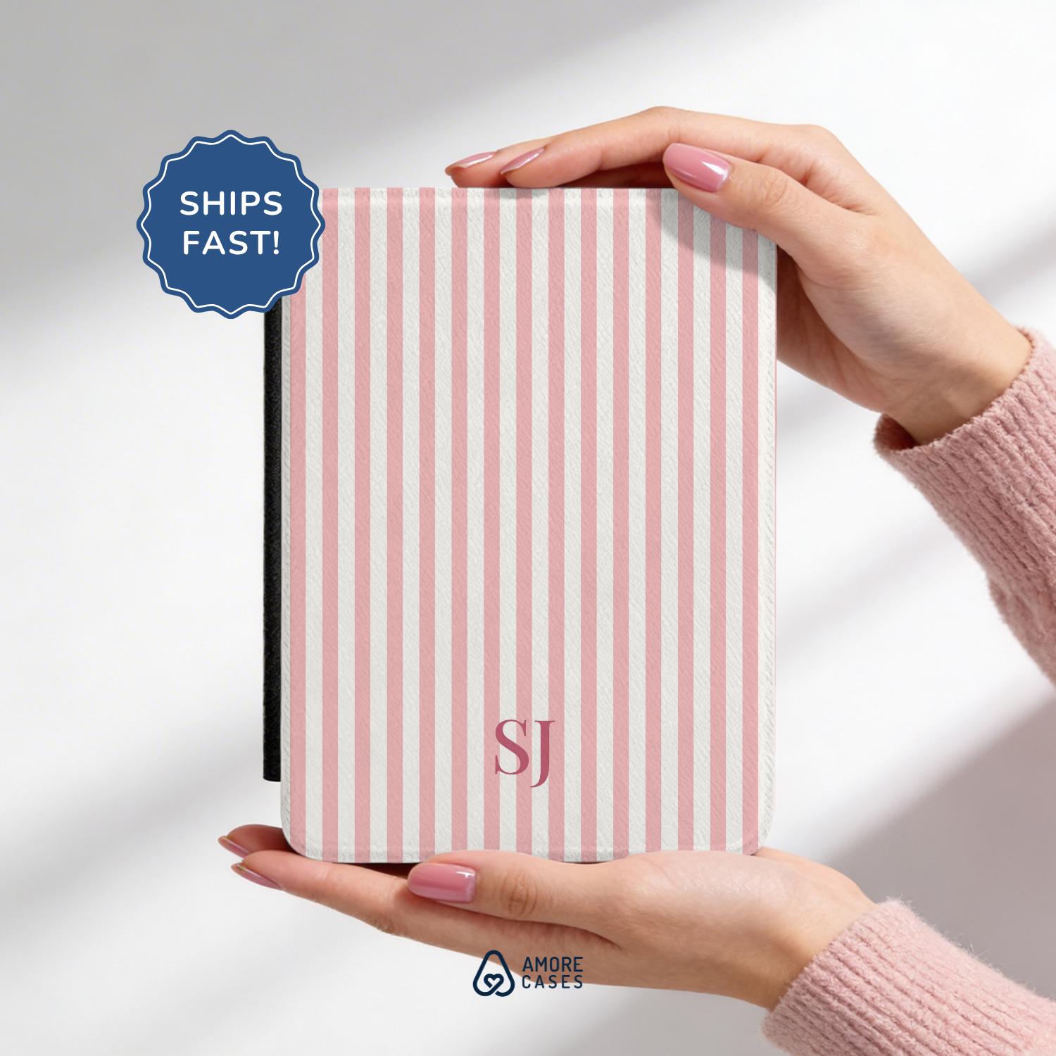 Kindle Accessories Kindle Paperwhite Case 12th Gen Striped Personalized Kindle Case Kindle Colorsoft Case Kindle 2024 Case Ereader Book Gift