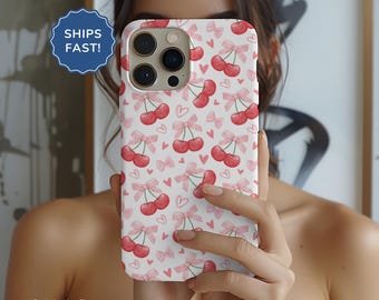 iPhone 17 Case MagSafe Phone Case iPhone 17 Pro Case Gift Cherry Pink Bows Phone Case Aesthetic MagSafe Case iPhone 17 Pro Max Case MagSafe