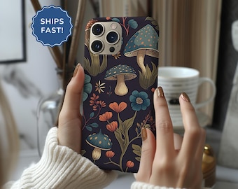 Vintage Mushroom Phone Case iPhone 16 Cottagecore Phone Case iPhone 16 Pro Case iPhone 15 Pro Max Case iPhone 14 MagSafe Custom Phone Case