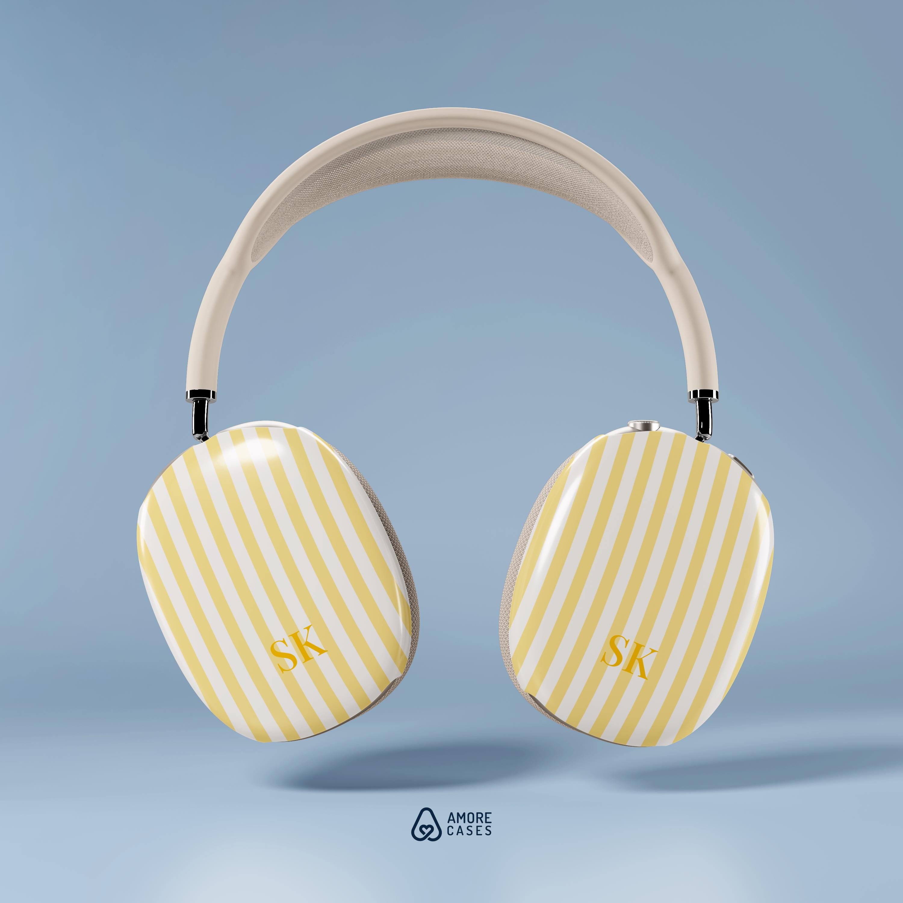 【未開封‼︎】 AirPods Max ゴールド（Smart Case付き） Personalized Initials Airpods Max Case Striped Airpods Max Cover