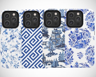 Blue Chinoiserie iPhone Case | iPhone 15 Pro |14 Pro Max | iPhone 14 Plus | iPhone 13 Pro | Iphone 12 | Chinoiserie Print | Chinoiserie Art