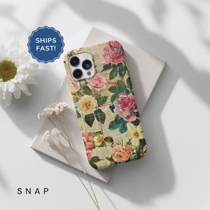 iPhone 16 Case MagSafe Phone Case iPhone 15 Pro Case Vintage Flowers Phone Case Collage Phone iPhone 16e Case MagSafe iPhone 15 Pro Max Case