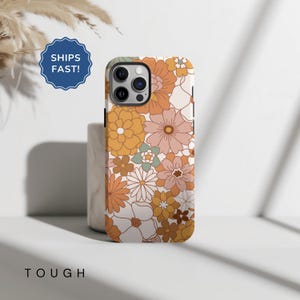 Boho Floral Phone Case iPhone 16 Pro Case MagSafe iPhone Case iPhone 16 Case iPhone 16 Pro Max Case MagSafe iPhone 16e Case iPhone 15 Case