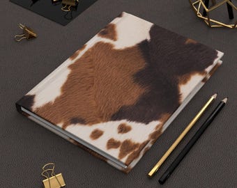 Western Notebook Journal For Goodnotes Journal Hardcover Journal Notebook Western Journal Cowgirl Notebook Aesthetic Cowhide Notebook Cow