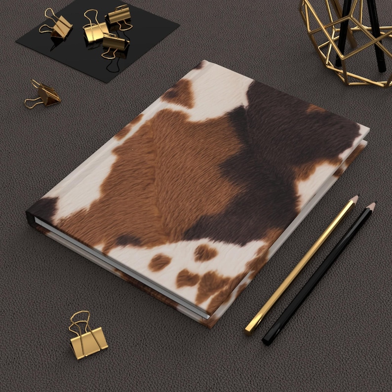 Western Notebook Journal For Goodnotes Journal Hardcover Journal Notebook Western Journal Cowgirl Notebook Aesthetic Cowhide Notebook Cow Bild 1