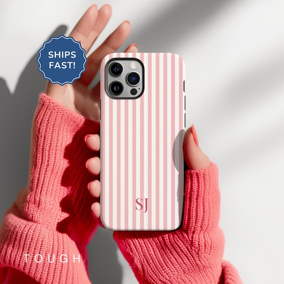 Custom Striped Phone Case iPhone 17 Pro Case MagSafe iPhone Case iPhone 17 Case Initial Phone Case iPhone 17 Pro Max Case iPhone 17 Air Case
