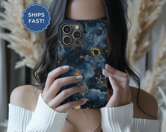 Funda para iPhone 17 con MagSafe, funda para iPhone 17 Pro, funda celestial con luna, estrellas, cielo nocturno y constelación, funda para iPhone 17 Pro Max con MagSafe