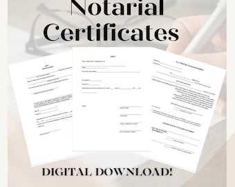 Notarial Certificates (Jurat, Acknowledgment, & Copy Certification) Notary Public | Loan Signing Agent | Real Estate | Lender | Affidavit |