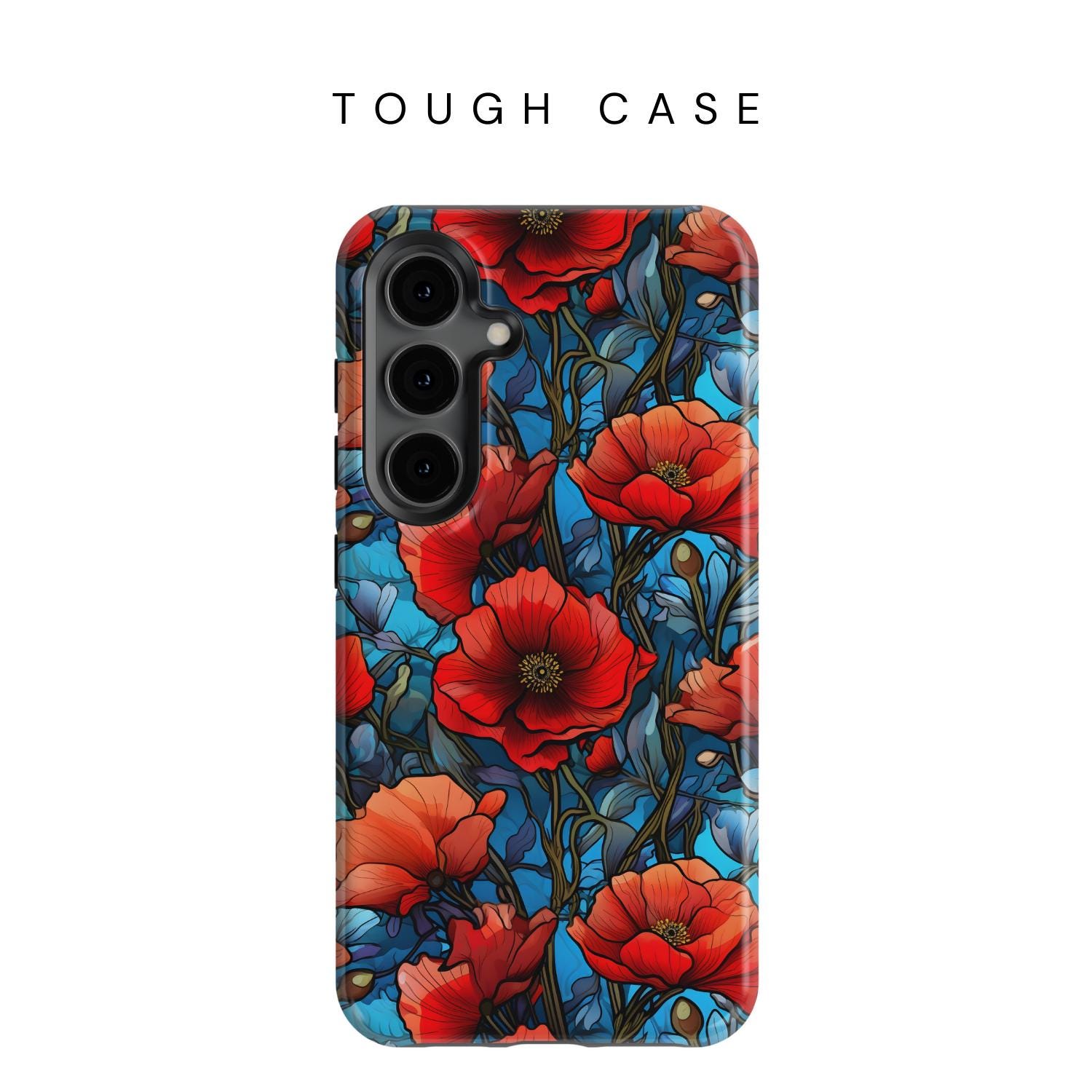 IPhone 17 Proケース 花柄ステンドグラス風スマホケース MagSafe