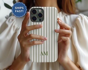 Custom Striped Phone Case iPhone 17 Pro Case MagSafe iPhone Case iPhone 17 Case Initial Phone Case iPhone 17 Pro Max Case iPhone 17e Case