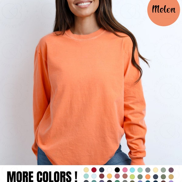 Leer Komfort Farbe Langarm-Shirt Langarm-T-Shirt Großhandel Kleidung Blank Shirt Langarm-T-Shirt Frauen Langarm Männer T-Shirt Langes Shirt