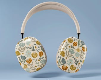 Floral AirPods Max Case Lightweight Hard Shell Cover Glossy Finish Snap On Protective Case Boho AirPods Max Cover AirPods Max Accessories