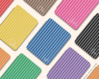 Striped Kindle Paperwhite Case 12th Gen Personalized Kindle Case Kindle Accessories Kindle Colorsoft Case Kindle 2024 Case Ereader Book Gift