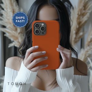 iPhone 16 Pro Case MagSafe Phone Case iPhone 16 Case Orange Phone Case Aesthetic Minimalist MagSafe Case iPhone 15 Pro Max Case Custom Gift