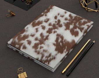 Western Notebook Journal For Goodnotes Journal Hardcover Journal Notebook Western Journal Cowgirl Notebook Aesthetic Cowhide Notebook Cow