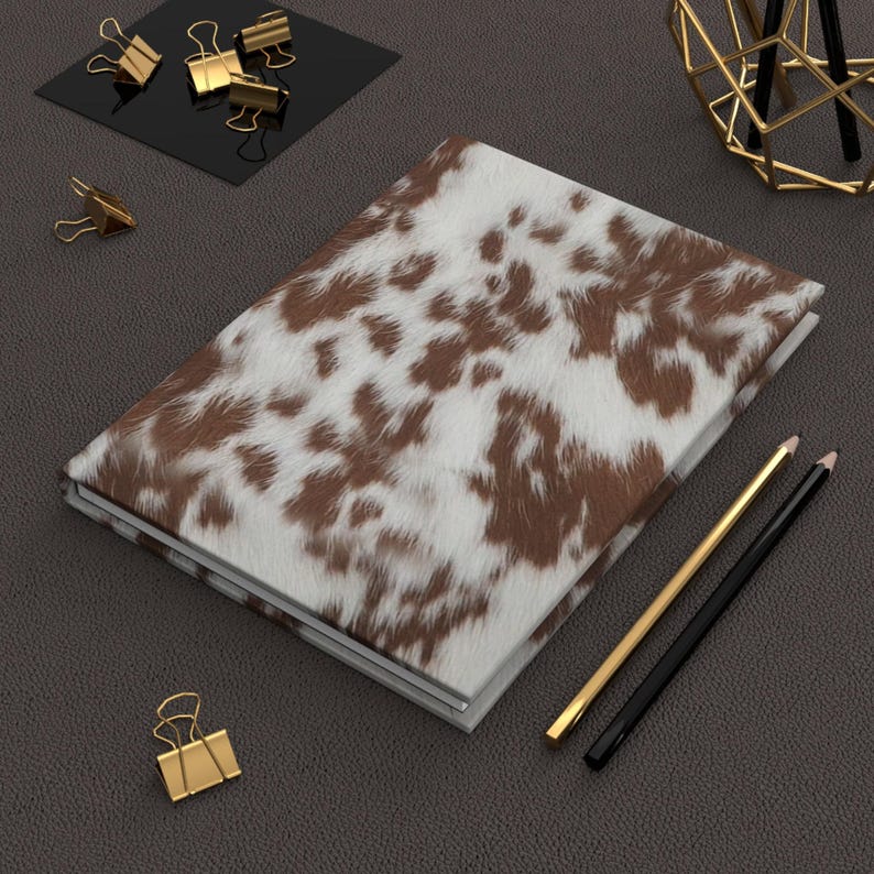 Western Notebook Journal For Goodnotes Journal Hardcover Journal Notebook Western Journal Cowgirl Notebook Aesthetic Cowhide Notebook Cow image 1