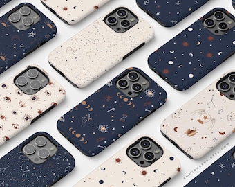 Funda para iPhone 17 Pro con MagSafe, funda para iPhone 17, funda celestial con constelación de luna y estrellas, funda MagSafe para iPhone 17 Pro Max, regalo