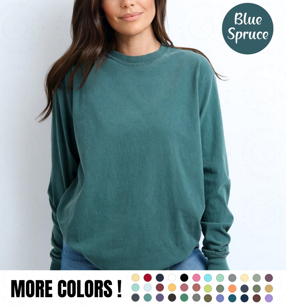 Blank Comfort Long Sleeve Shirt Unisex Long Sleeve Top Comfort Tee Blank Shirt Long Tshirt Boho Long Sleeve Women Long Shirt Aurateestyle